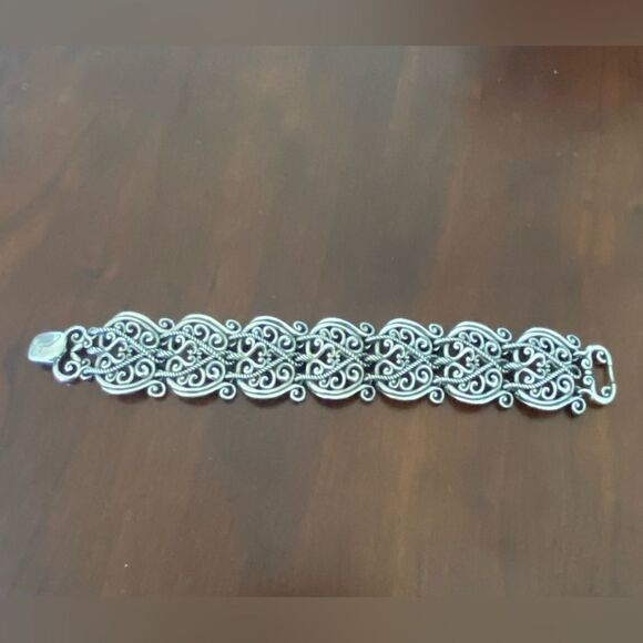 Carolyn Pollack Southwestern Scroll Panel Bracelet - Picture 3 of 6